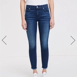 7 For All Mankind Ankle Skinny Jean w/ Frayed Hem